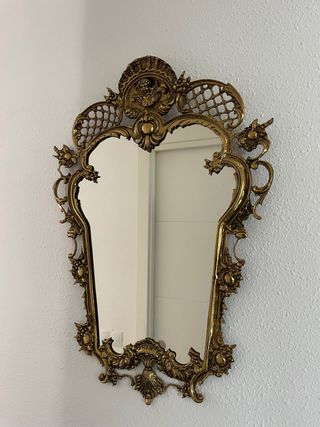 Espectacular Espejo antiguo bronce dorado barroco