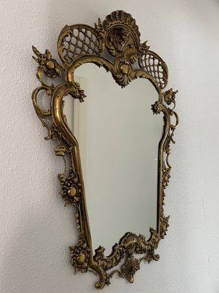 Espectacular Espejo antiguo bronce dorado barroco