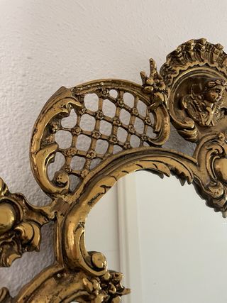 Espectacular Espejo antiguo bronce dorado barroco