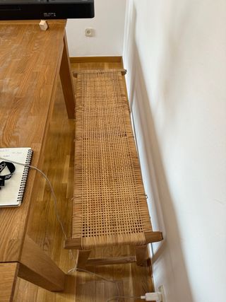 Banco de Rattan y Madera