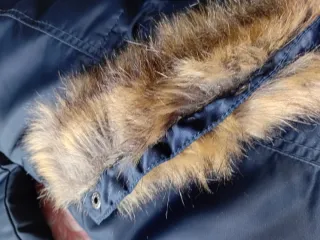 Parka abrigo azul estilo coreano