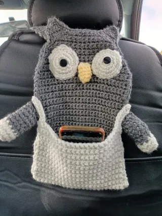 Bolso de ganchillo con forma de búho