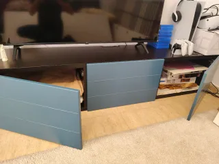 Mueble TV Ikea Besta Negro/Azul