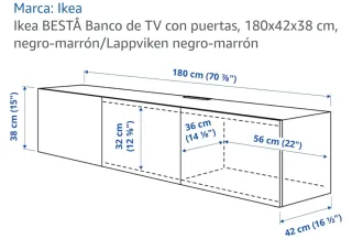 Mueble TV Ikea Besta Negro/Azul