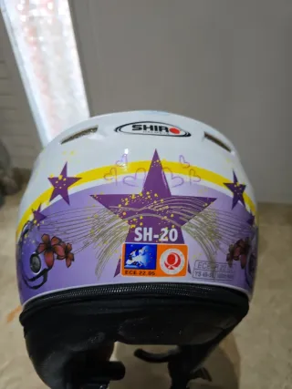 Casco Moto Niña Shiro Dibujos Animados