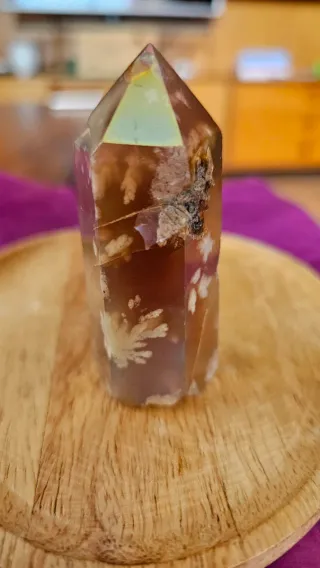 Punta de Cuarzo Aura Arcoíris