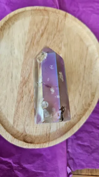 Punta de Cuarzo Aura Arcoíris