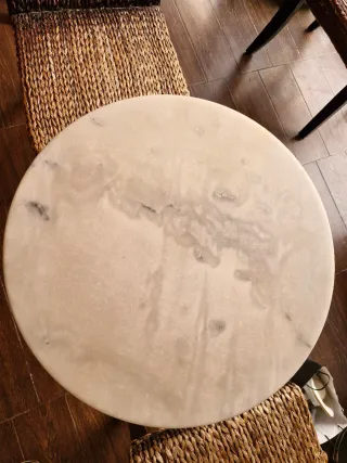 Mesa redonda de mármol para terraza