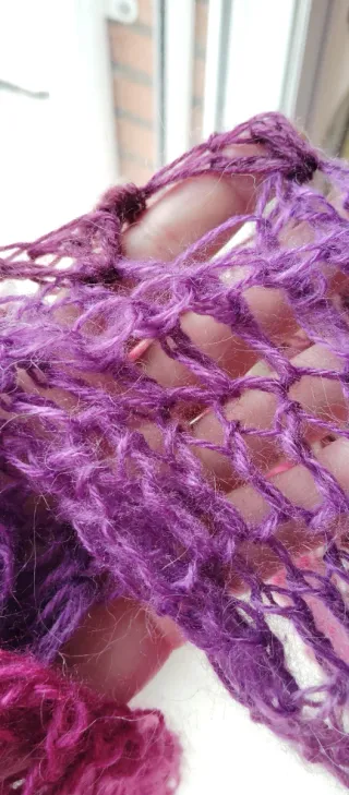 Pieza única tejida a mano