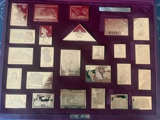 Colección sellos plata chapada oro