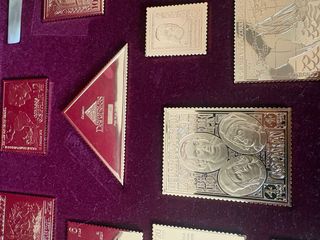 Colección sellos plata chapada oro