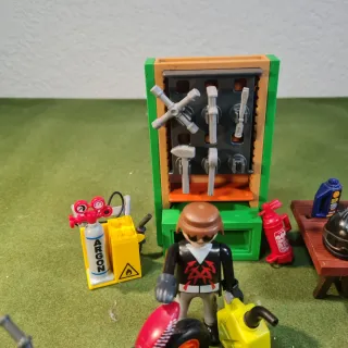 Playmobil Motoristas y Taller