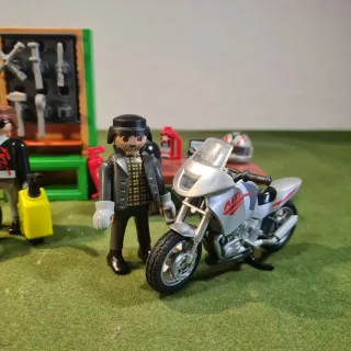 Playmobil Motoristas y Taller