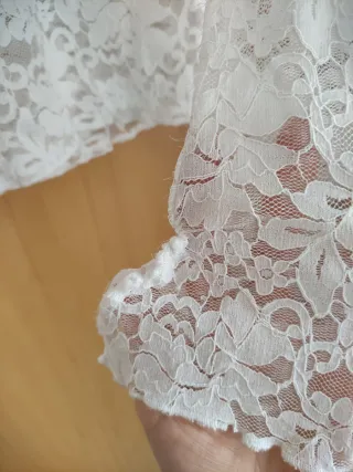 Top encaje blanco manga larga