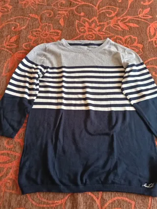 Jersey rayas azul y gris