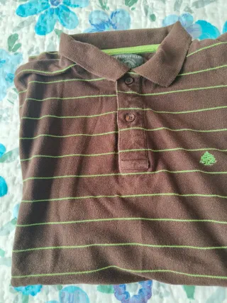Polo Springfield Rayas Verdes Talla L