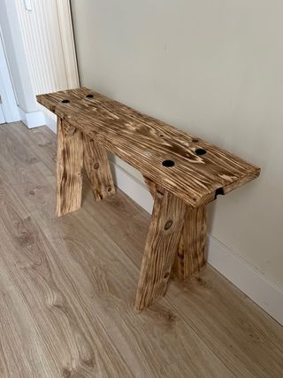 Banco rústico de madera