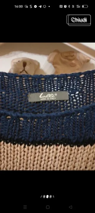 Maglia cotone a fasce