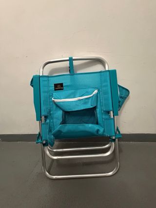 Silla de Playa Azul y Plateada