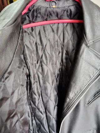 Chaqueta de cuero negra Talla 4XL