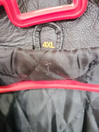 Chaqueta de cuero negra Talla 4XL