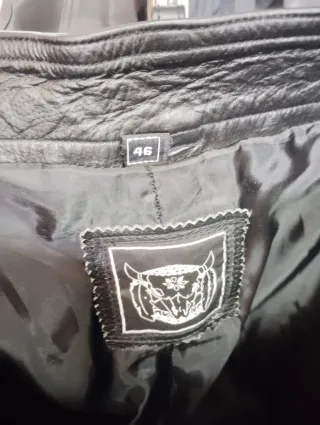 Chaqueta de cuero negra Talla 4XL