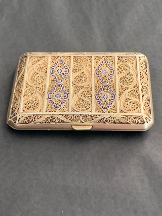 Pitillera Plata y Esmalte Art Nouveau