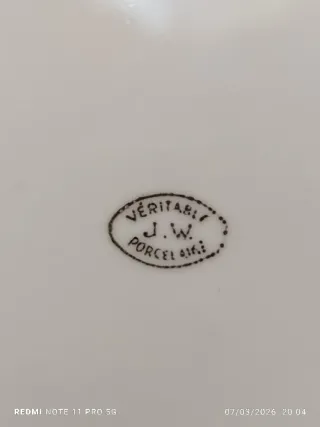 Vassoio in porcellana francese vintage