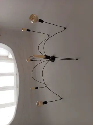 Lámpara araña negra Leroy Merlin