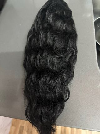 Extension de pelo postiza negra rizada