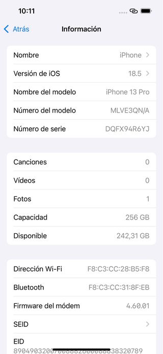 iPhone 13 Pro 256gb Space Gray