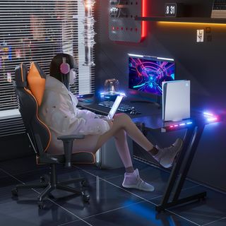 URGENTE Mesa Gaming RGB LED 120cm Escritorio Gamer