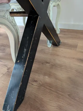 Mesa comedor rectangular negra madera