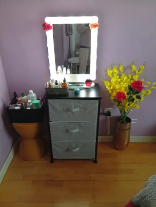 Espejo Maquillaje con Luces LED