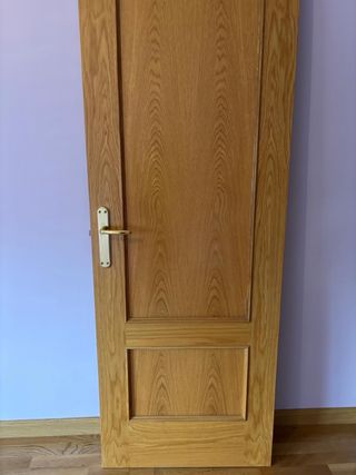 Puerta interior madera con cristal