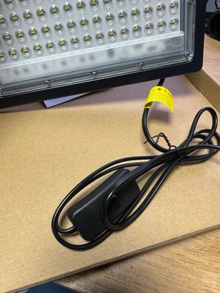 Foco LED 100W con enchufe e interruptor