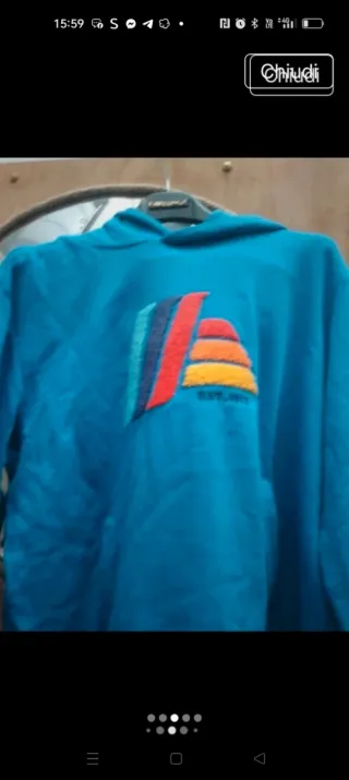 Felpa limited edition blu multicolor