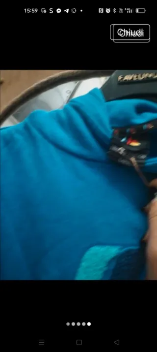 Felpa limited edition blu multicolor