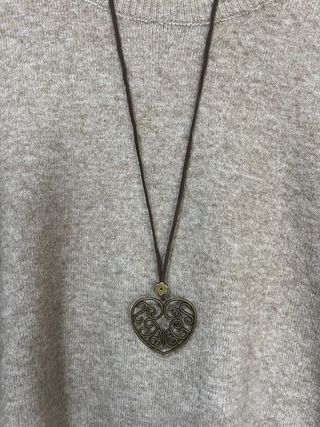 Collar Corazón Filigrana Dorado