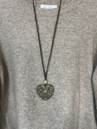 Collar Corazón Filigrana Dorado