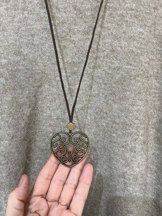 Collar Corazón Filigrana Dorado