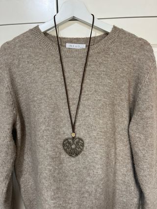 Collar Corazón Filigrana Dorado