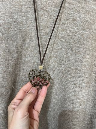 Collar Corazón Filigrana Dorado