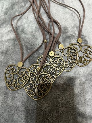 Collar Corazón Filigrana Dorado