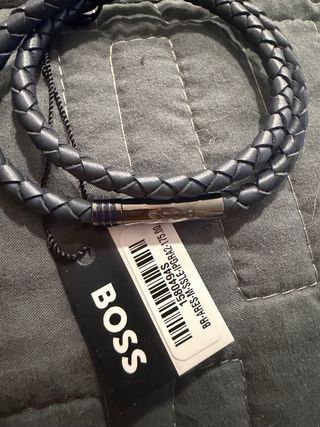 Bracciale BOSS Uomo in Pelle Intrecciata