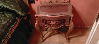 Armario, tocador y mesitas de noche marquetería.