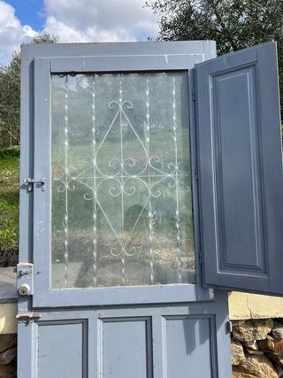 Puerta madera reja decorativa RECOGER CASABERMEJA