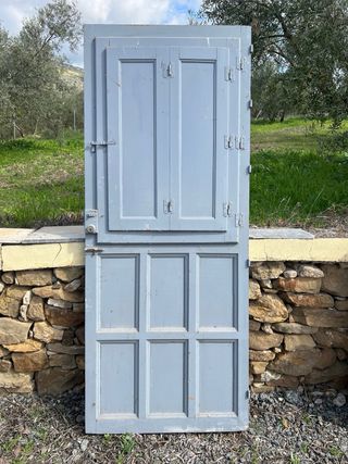 Puerta madera reja decorativa RECOGER CASABERMEJA