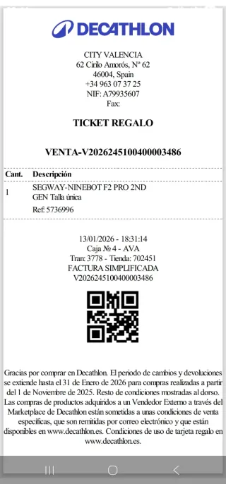 Patinete Eléctrico Segway Ninebot F2 PRO