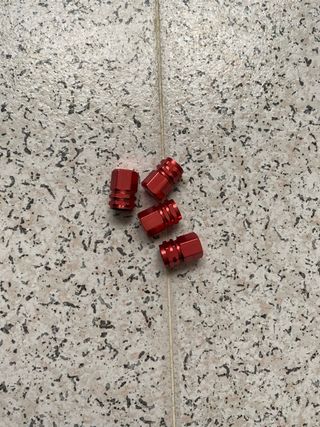 4 Tapones Válvula Neumático Rojo
